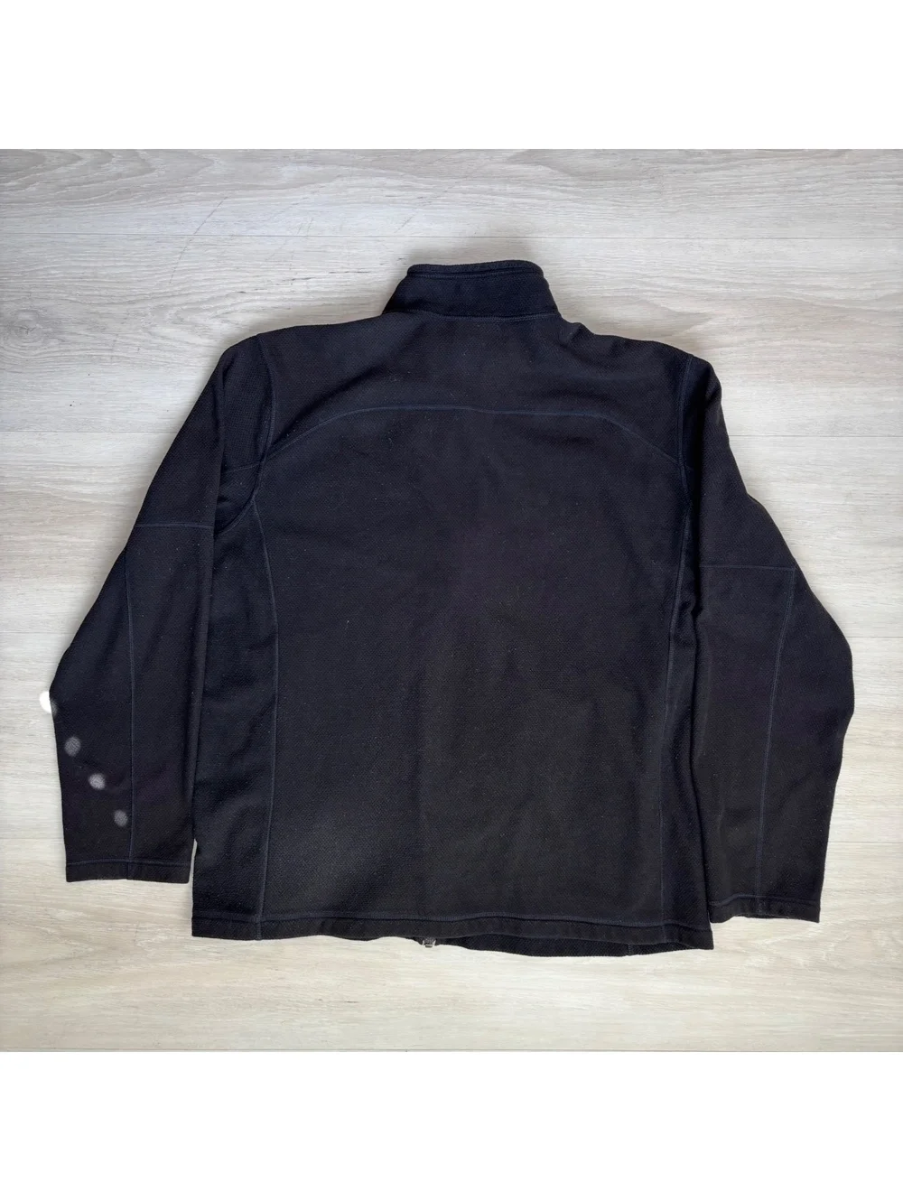 The North Face Mens XL Black Full Zip Fleece Jacket Zip Chest Pocket Outdoor